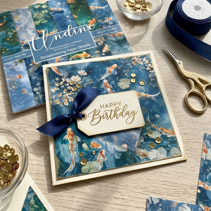 Ondine scrapbook paper pad sheet preview