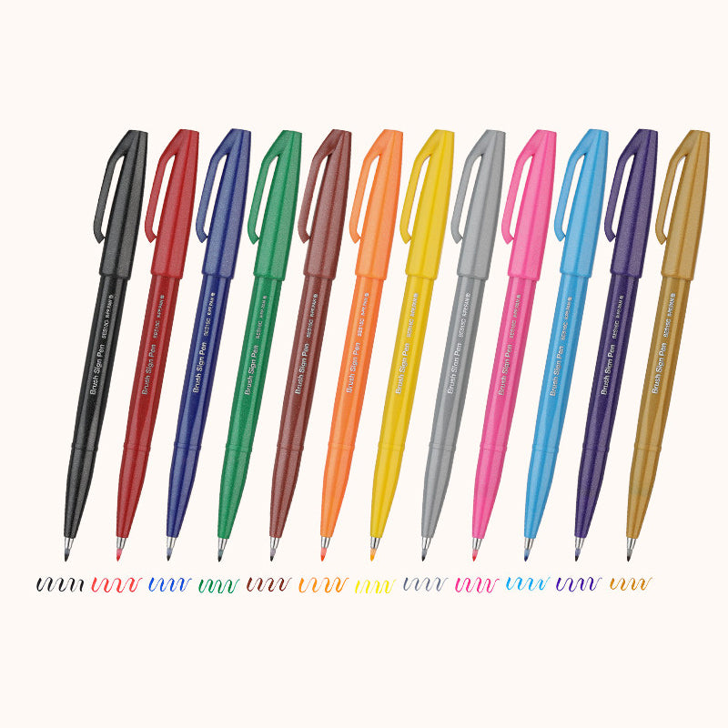 Pentel Touch Sign Pen Brush (SES15C) - Light Brown