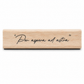 Per Aspera Ad Astra wooden rubber stamp on pure white background