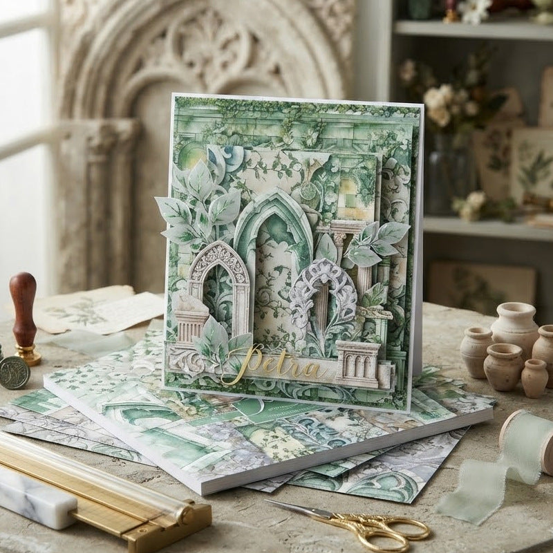 Petra architectural and ivy scrapbook paper pad, product image 3