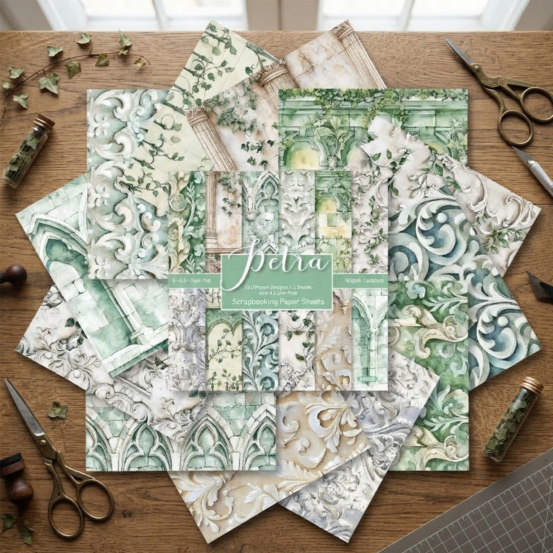 Petra architectural and ivy scrapbook paper pad, product image 4