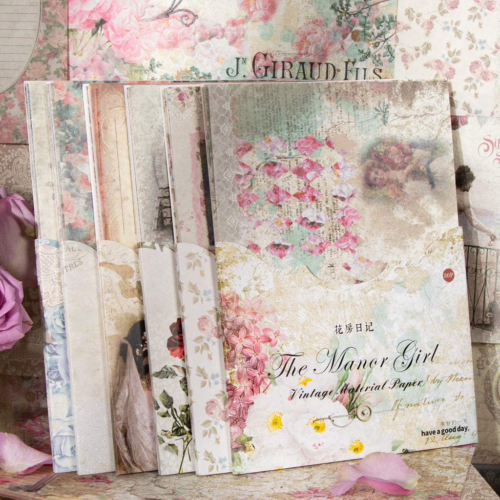 30 Pcs Crative Junk Journal Paper ZYSN