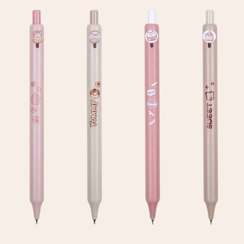 4 Pcs 0.5mm Black Gel Pen DRLM