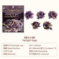 10 Pcs Dark Flower PET Stickers GTTJ
