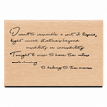 Return to the Moon wooden rubber stamp on pure white background