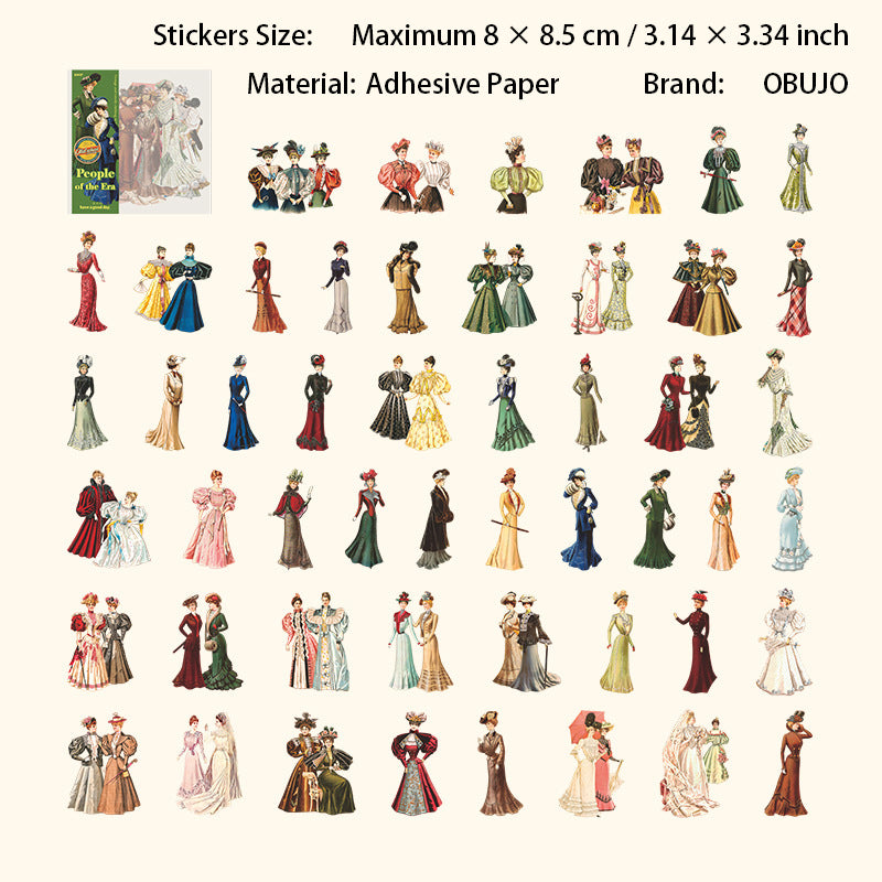 100 Pcs Classic Fashion Lady Stickers SDRC