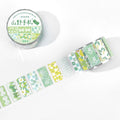 Chrono Ticket Floral Patchwork Die-Cut Tape - Green