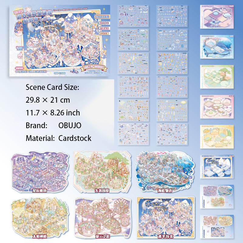 Fantasy 3D Scene DIY Stickers Book WSCJ7