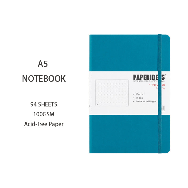 A5 Hardcover Solid Color Notebook, 94 Sheets