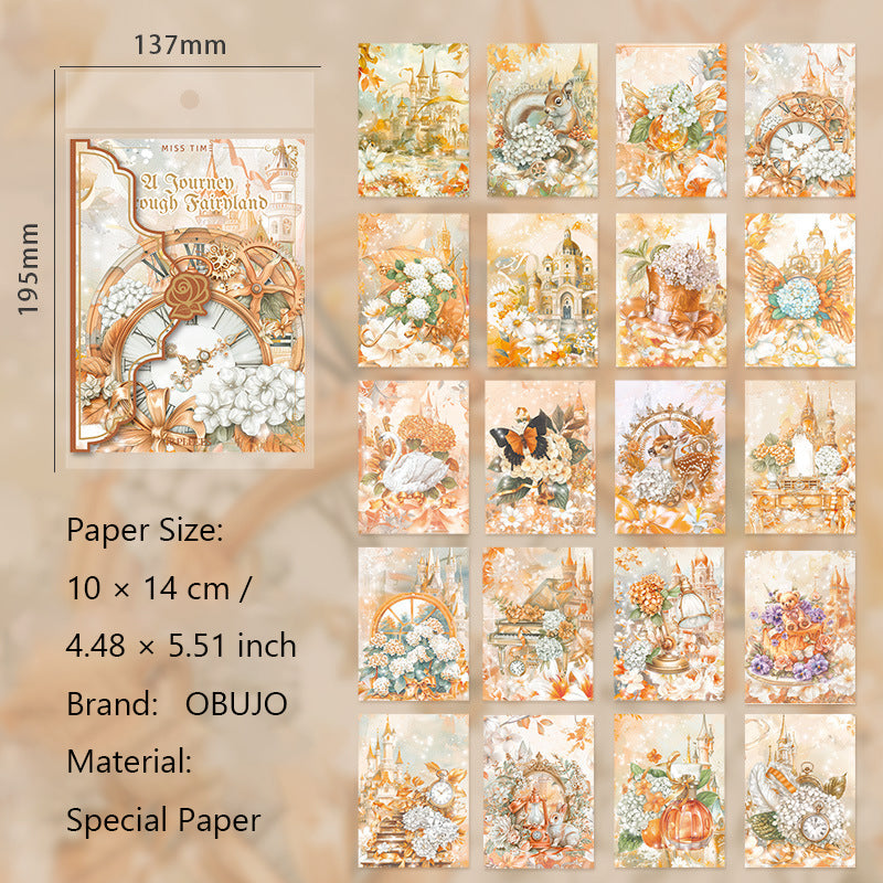 40 Pcs Fantasy Fairy Tale Journal Paper XJMYJ