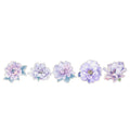 10 Pcs Large Blue Peony PET Stickers XYXBA