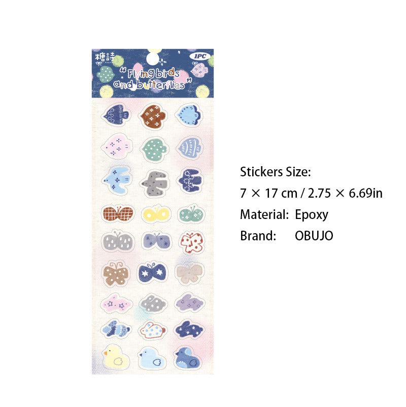 1 Sheet Cute Items Planner Stickers NNXW