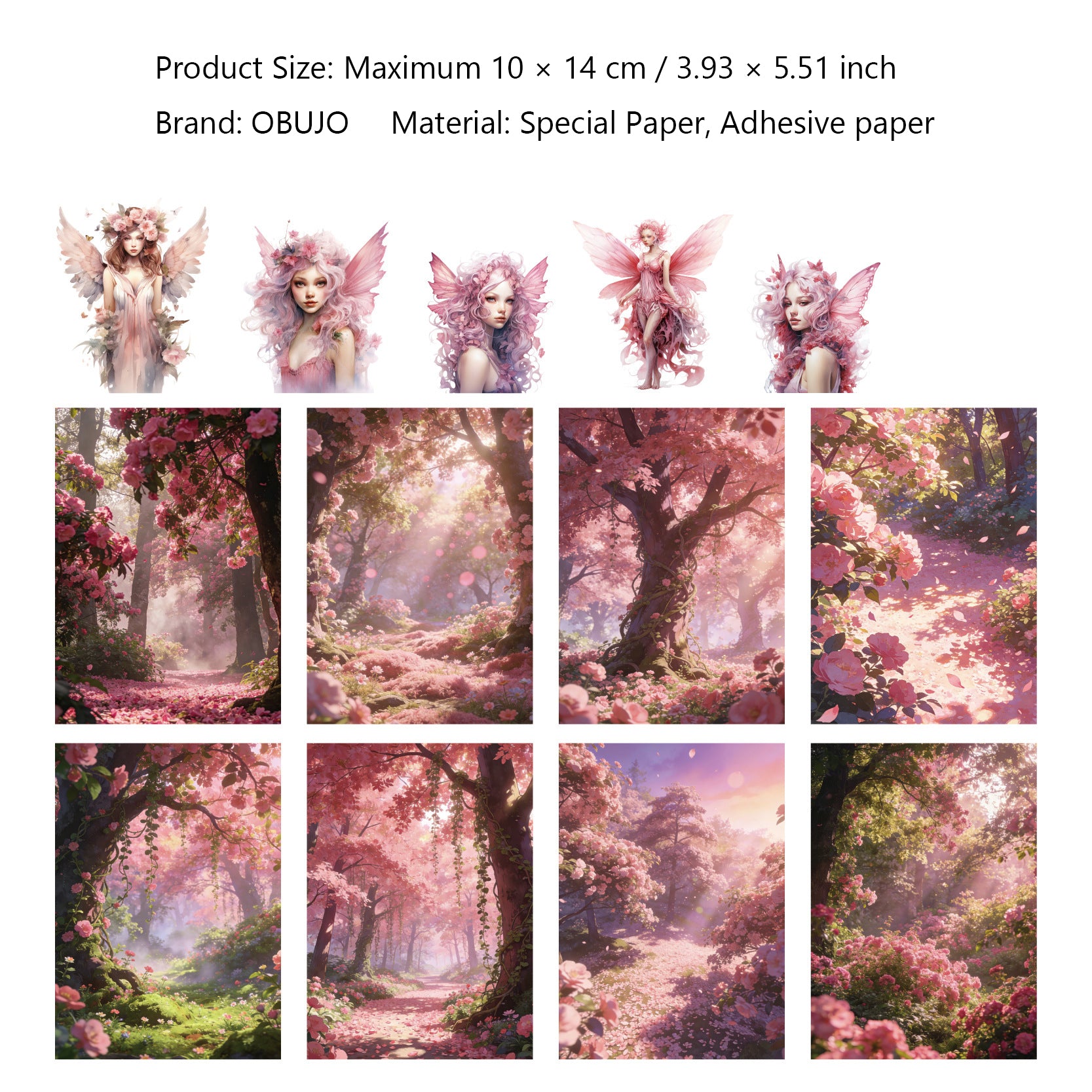26 Pcs Fairy Forest Journal Paper and Stickers Kit JLXX
