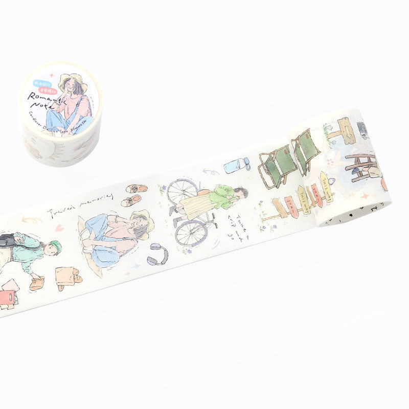 City Life Casual Characters Die-Cut Washi Tape - Holiday
