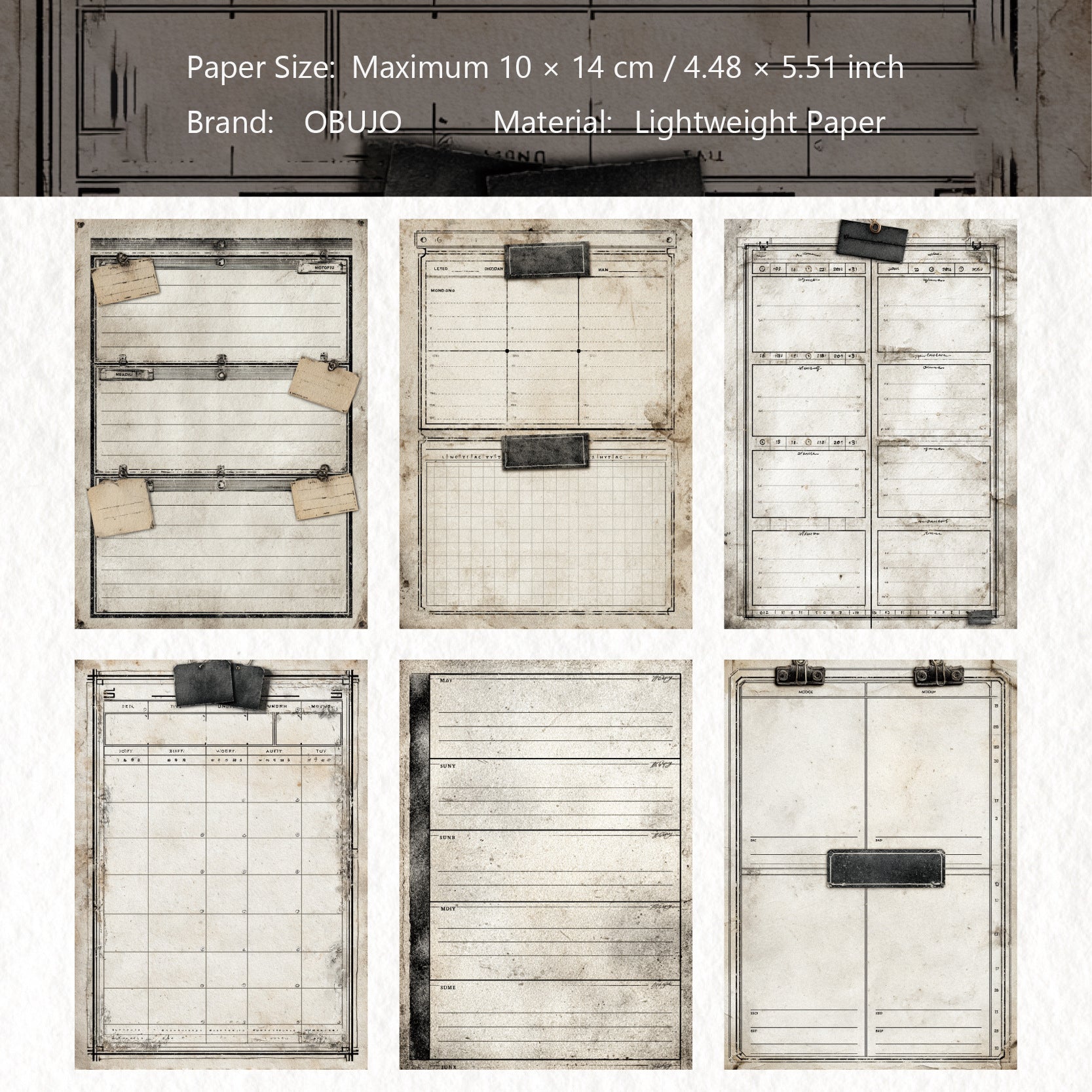 30 Sheets Vintage Junk Journal Paper RCXL