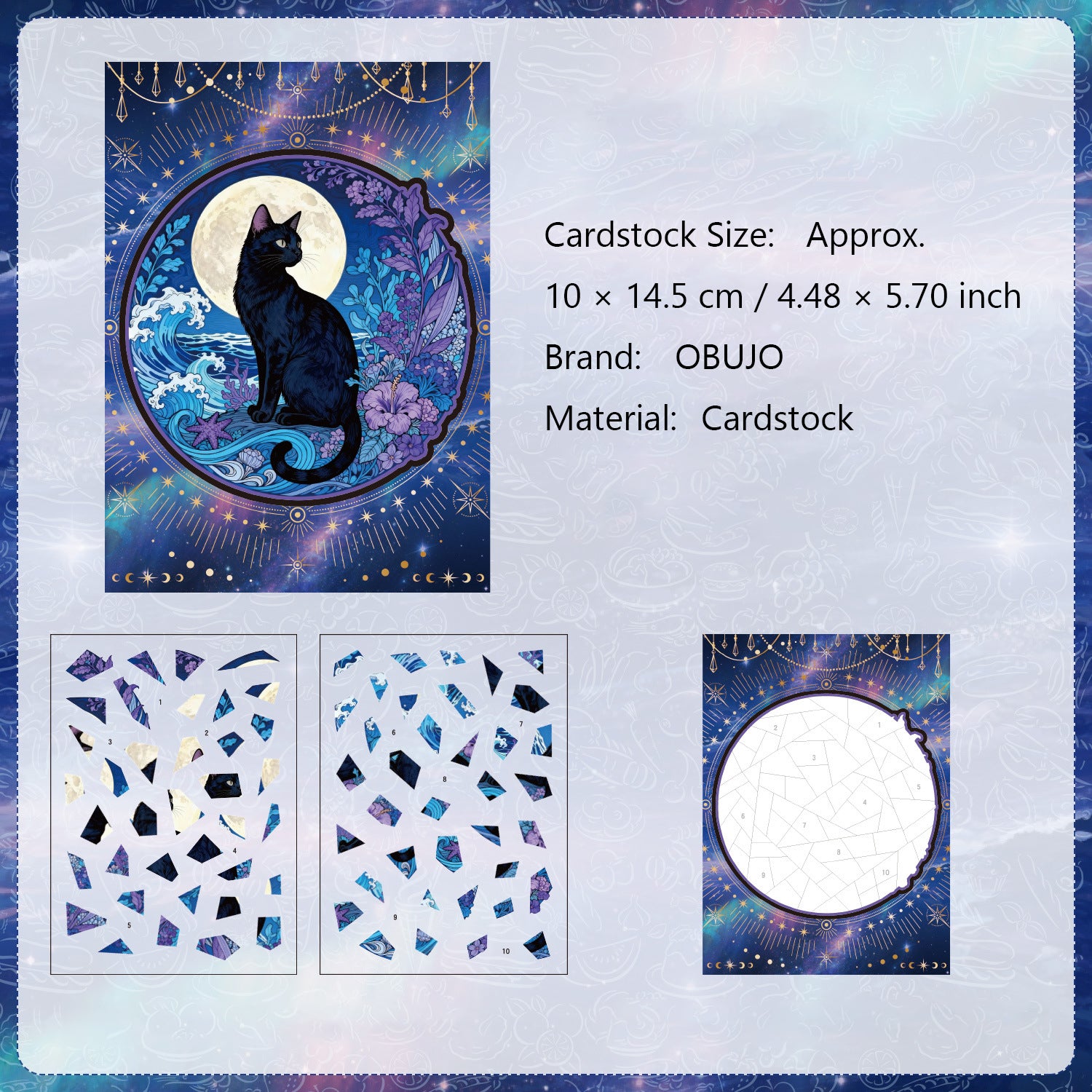 3 Sheets Cat Themed Puzzle Stickers XHSM