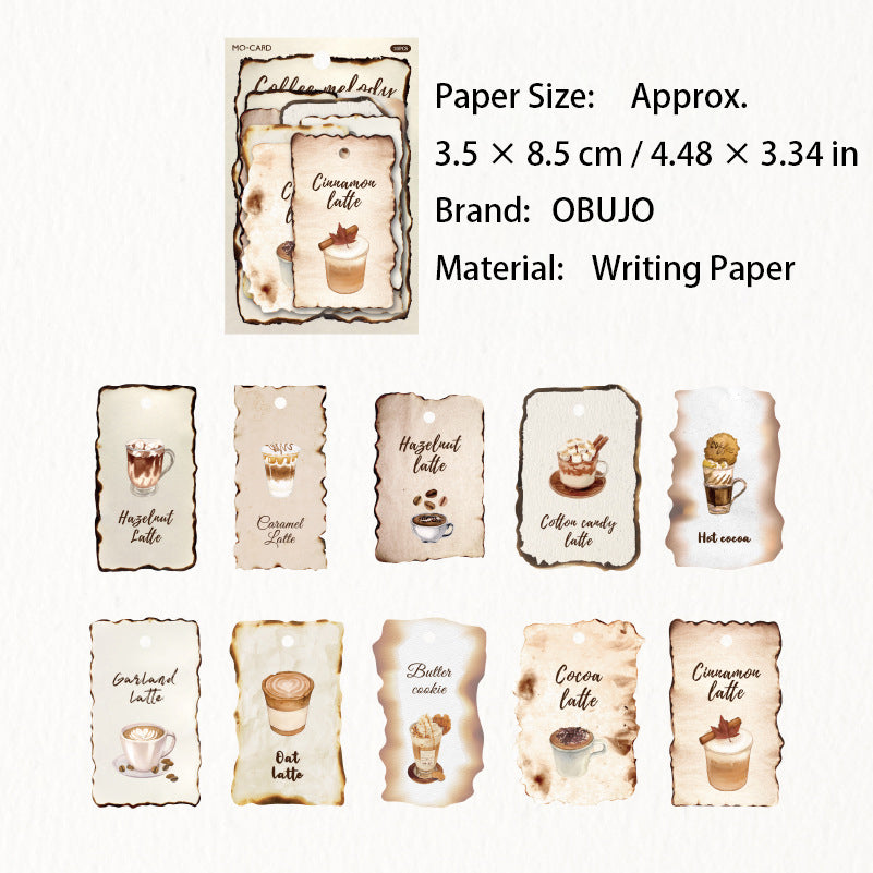 20 Pcs Coffee Dessert Themed Notepad CXPK