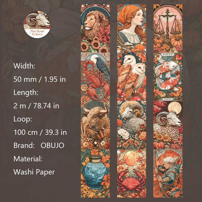 1 Roll Constellation Themed Washi Tape XQHX