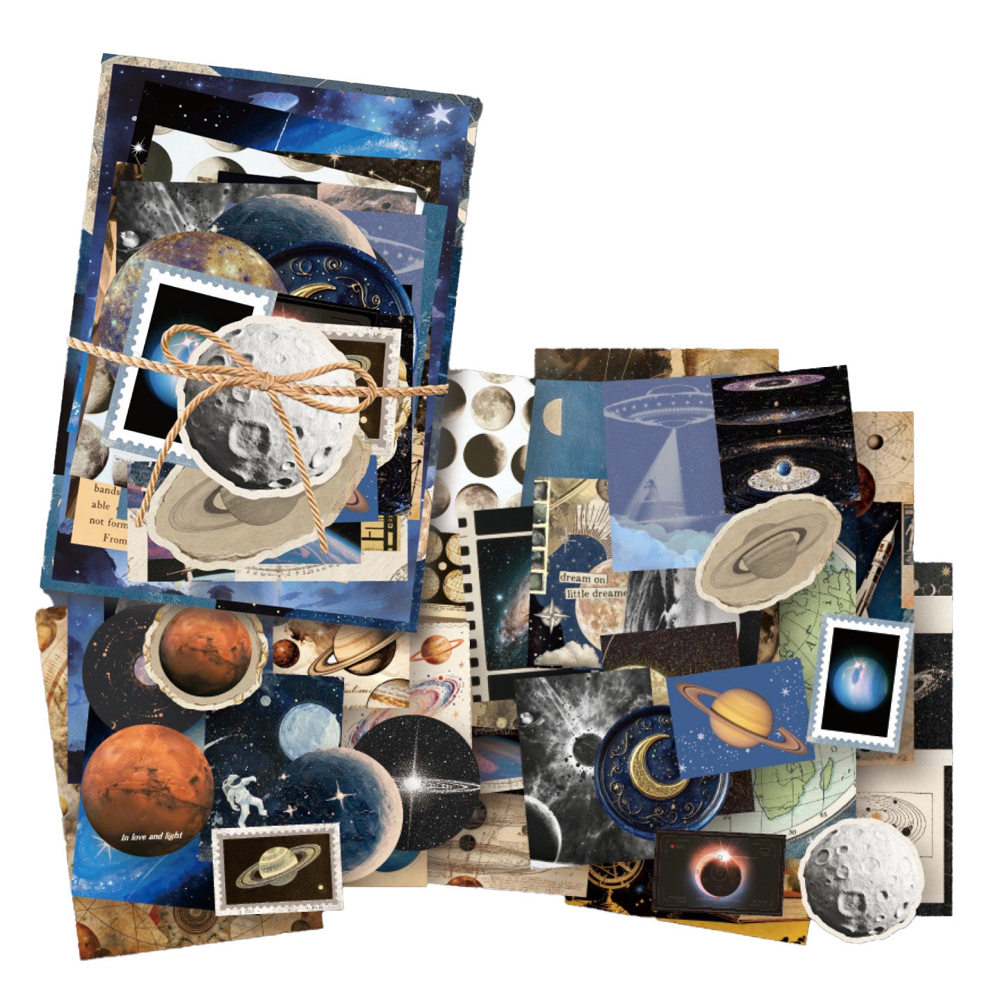 100PCS Vintage Galaxy Journal Paper VMP13