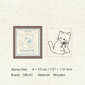 Cute Cat Wooden Stamp MYRM
