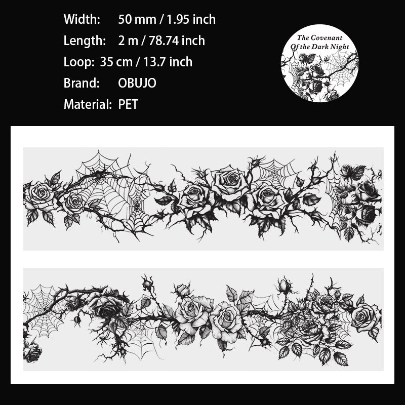 1 Roll Gothic Flower PET Tape AYQY