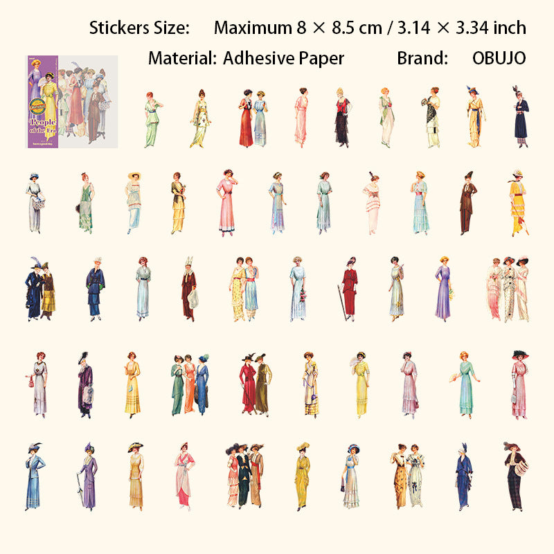100 Pcs Classic Fashion Lady Stickers SDRC