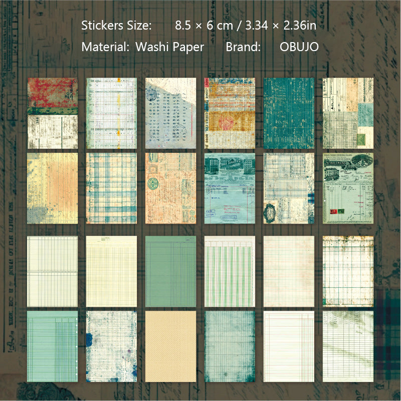 48 Sheets Old Bill Junk Journal Paper JZDX