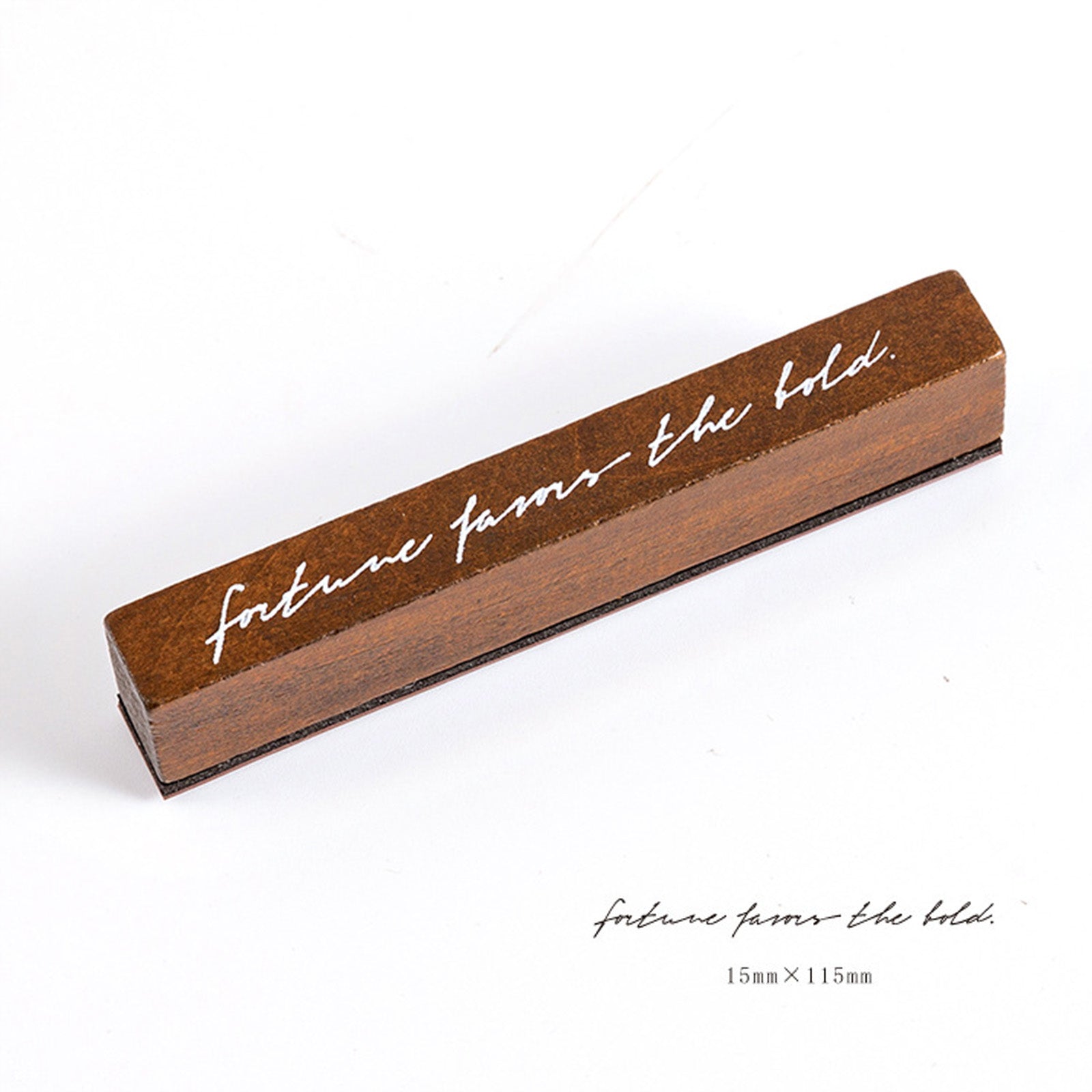Wooden Stamp - Fortune Favors the Bold