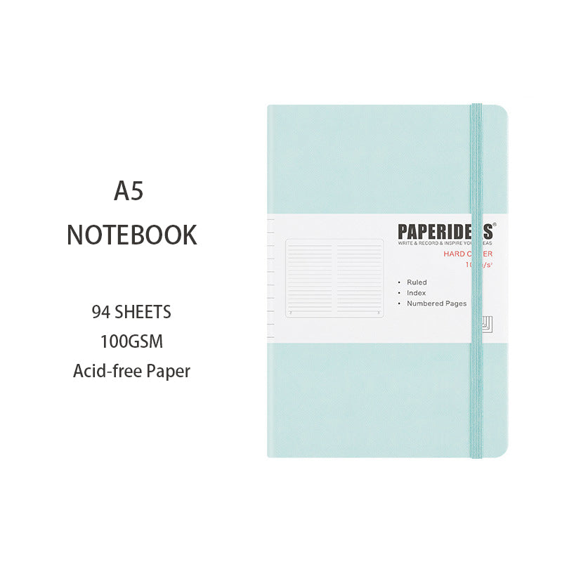 A5 Hardcover Solid Color Notebook, 94 Sheets