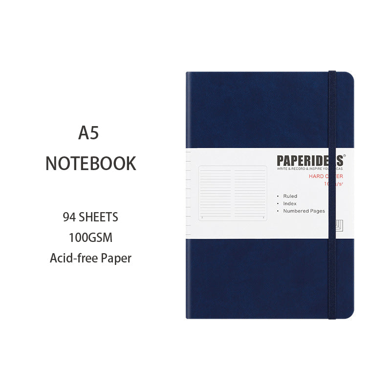 A5 Hardcover Solid Color Notebook, 94 Sheets