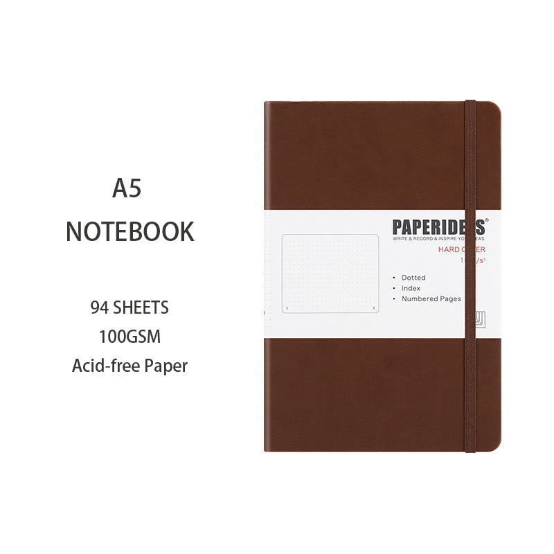 A5 Hardcover Solid Color Notebook, 94 Sheets