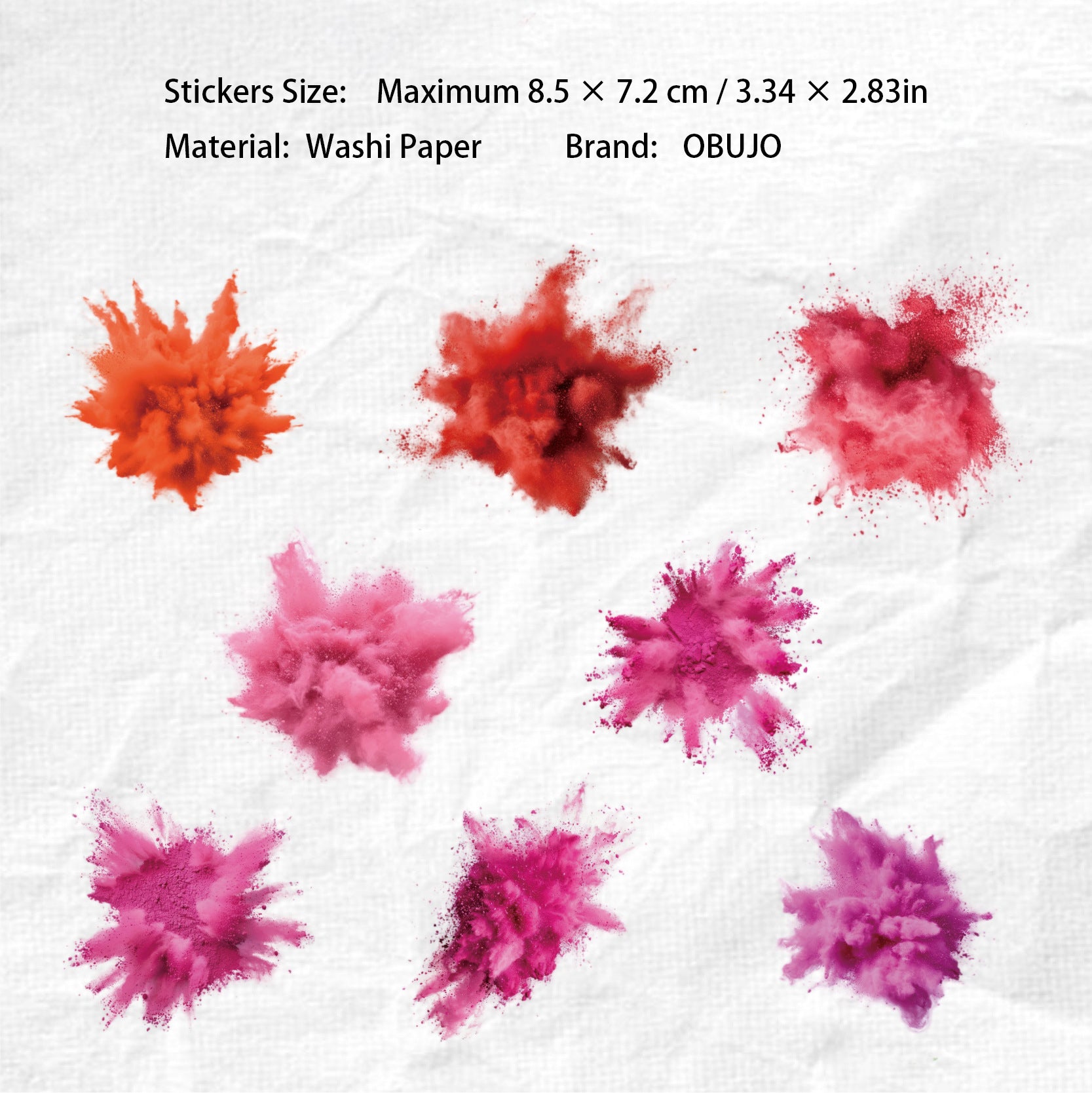 16 Pcs Watercolor Bloom Washi Stickers BZSJ