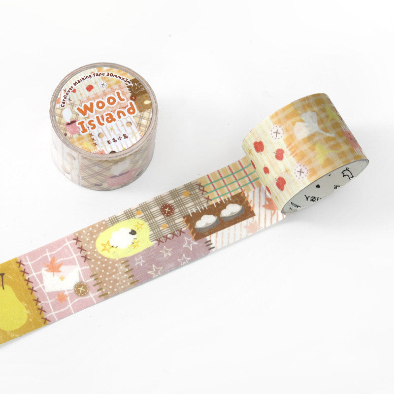 Cozy Cottagecore Patchwork Washi Tape - Wool Island