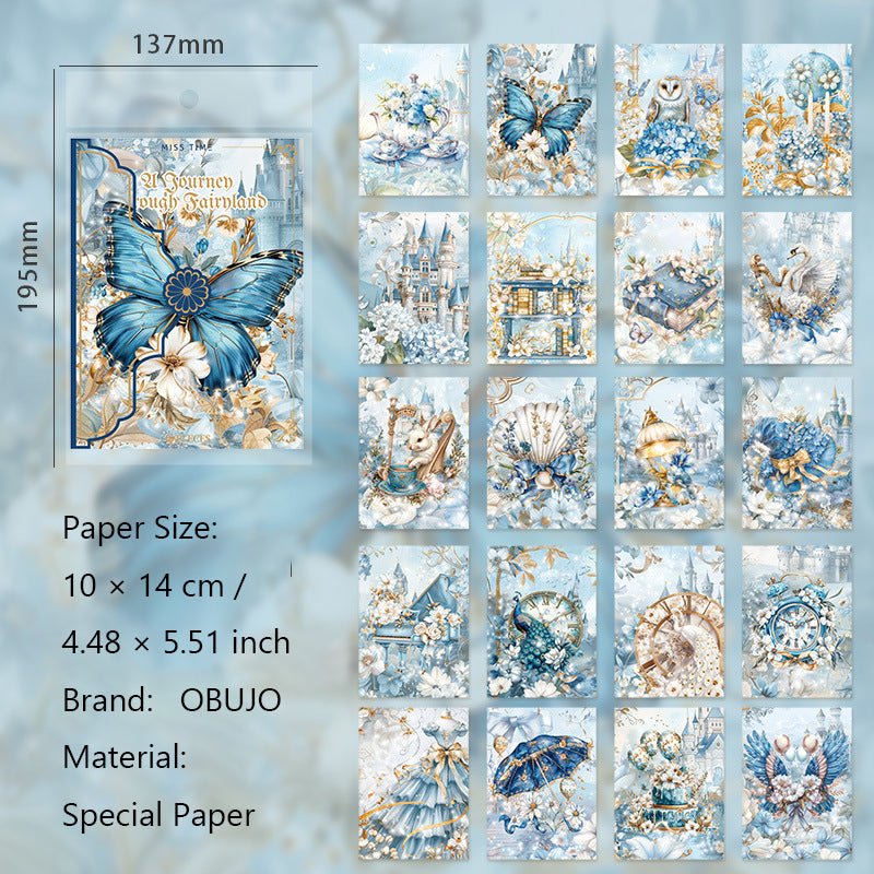 40 Pcs Fantasy Fairy Tale Journal Paper XJMYJ
