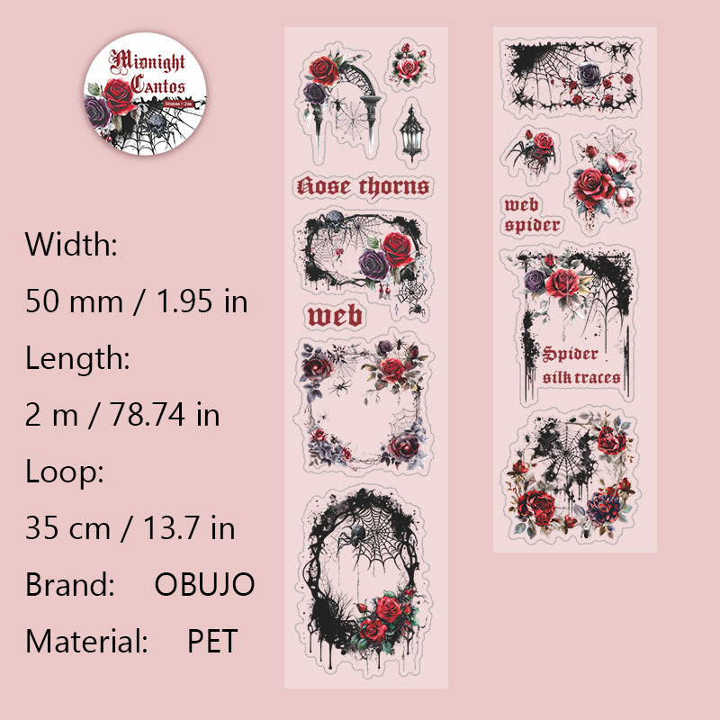 1 Roll Dark Gothic PET Stickers Tape AYSP