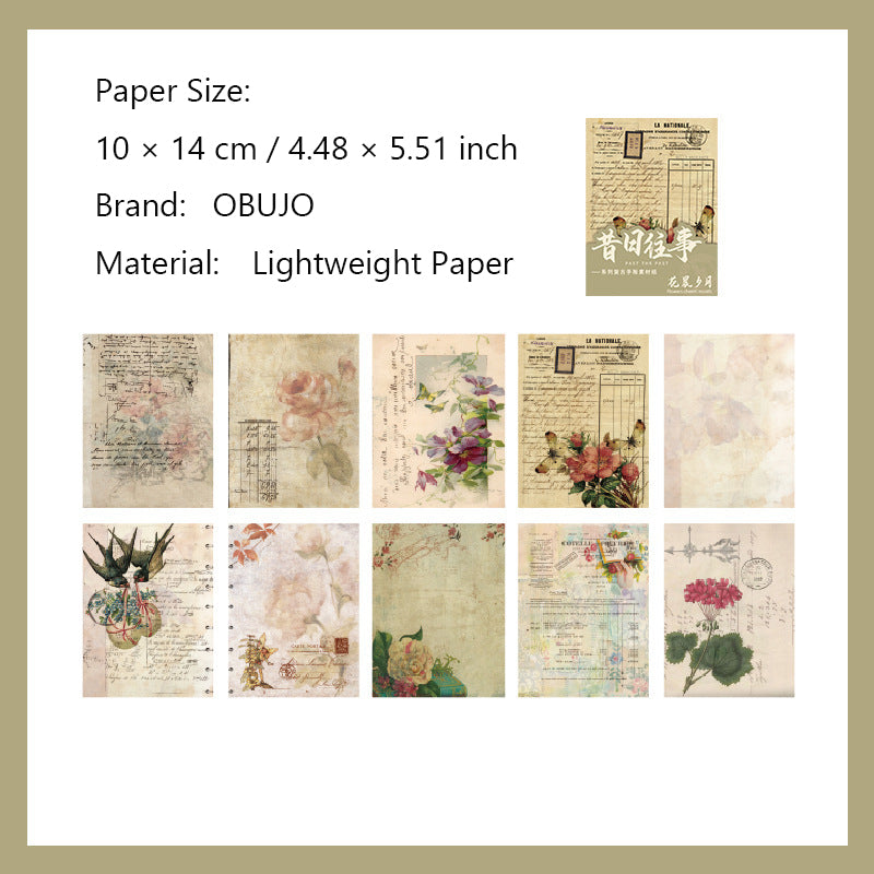 30 Pcs Vintage Junk Journal Paper XRWS