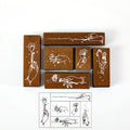 6 Pcs Vintage Surreal Gesture Wooden Stamp Set