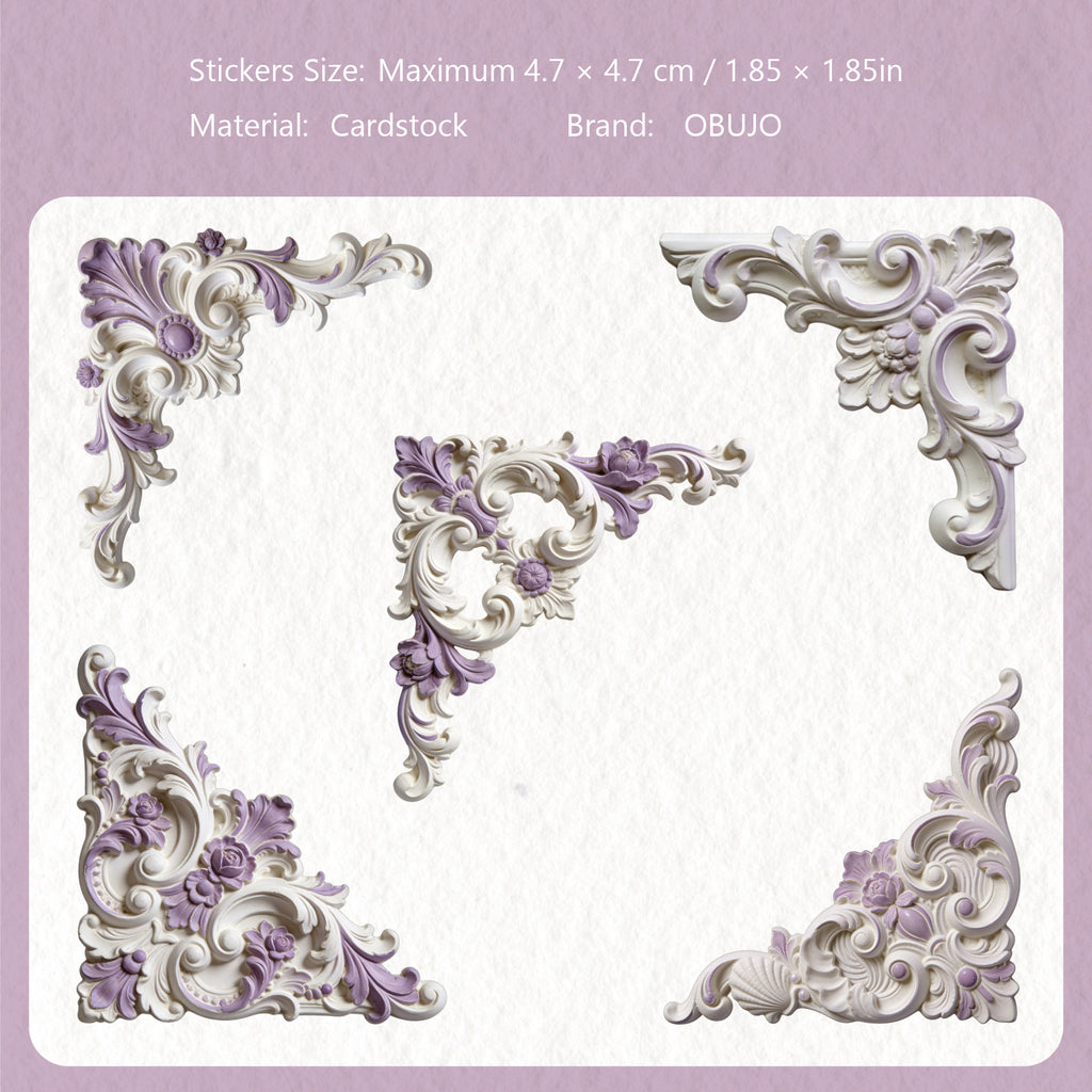 20 Pcs 3D Sculpture Themed Cardstock Stickers FDXL