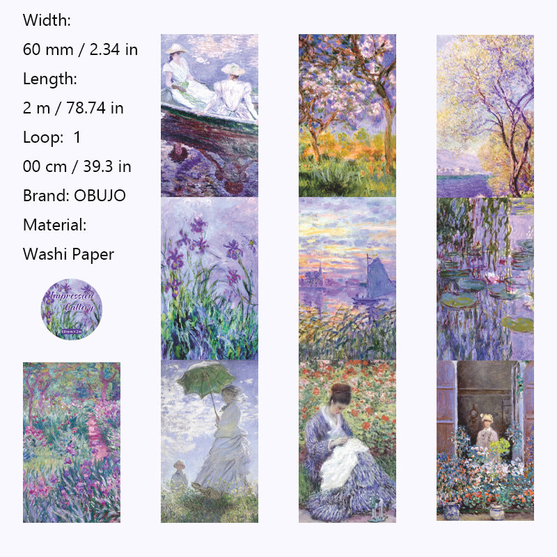 1 Roll Oil Painting Washi Tape YXHL