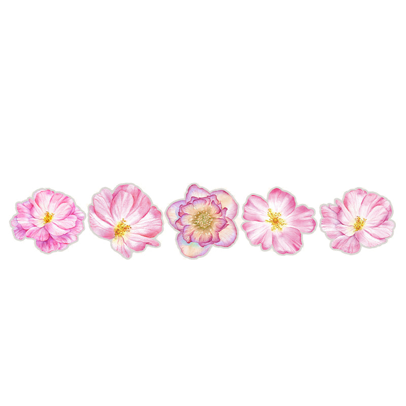 10 Pcs Large Begonia PET Stickers XYXBB
