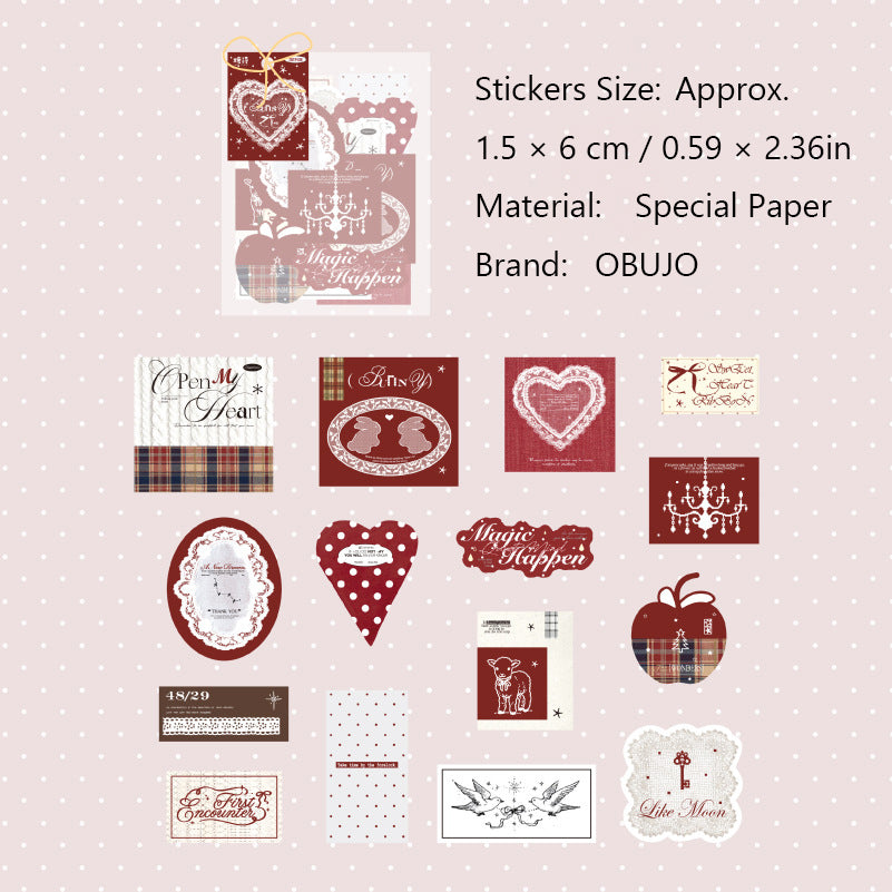 20 Pcs Aesthetic Journal Stickers WJYS