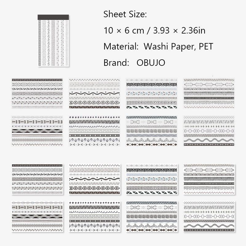 32 Sheets Lace Edged Stickers Book XDBH