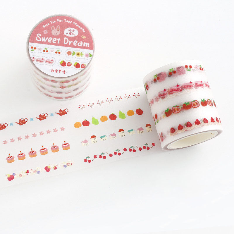 Petit Joy Clear Multi-Border PET Tape - Sweet Dream