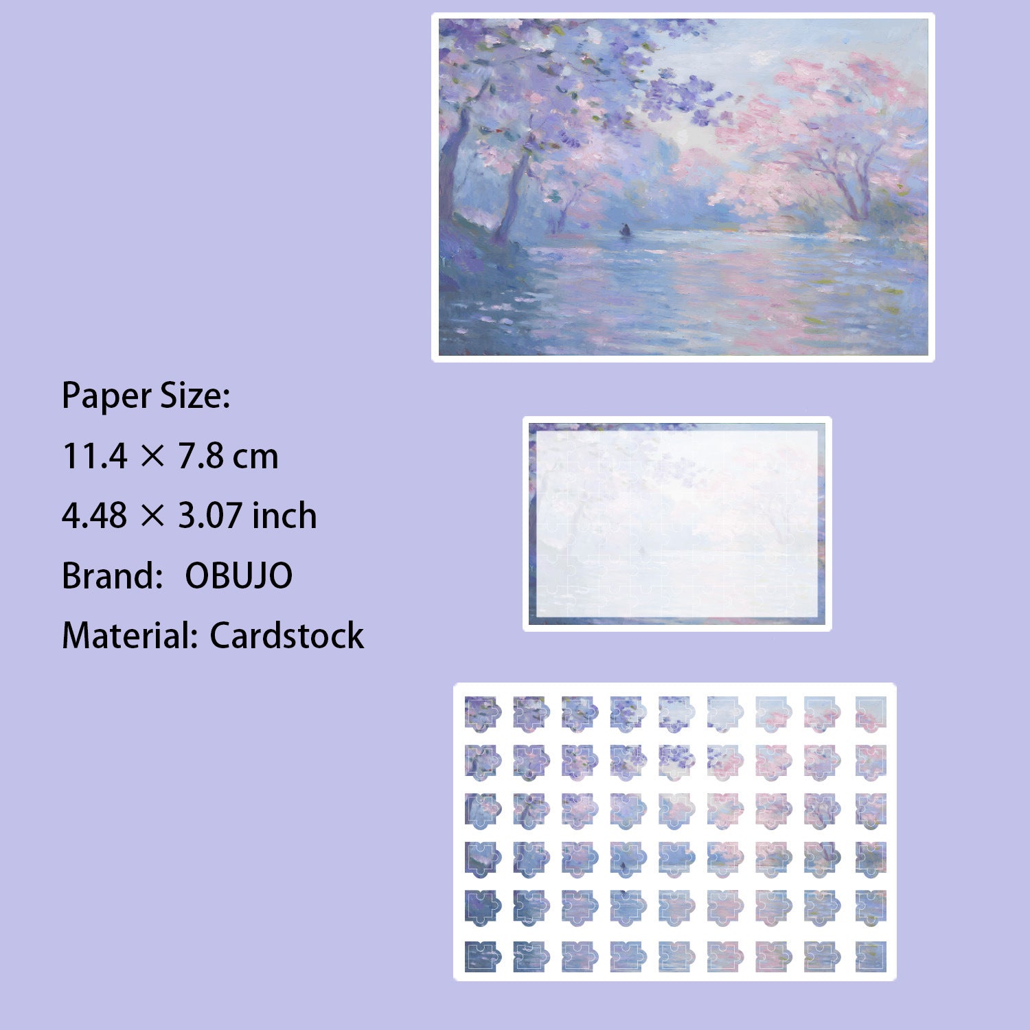 Monet's Art Themed DIY Puzzle Stickers MNYX