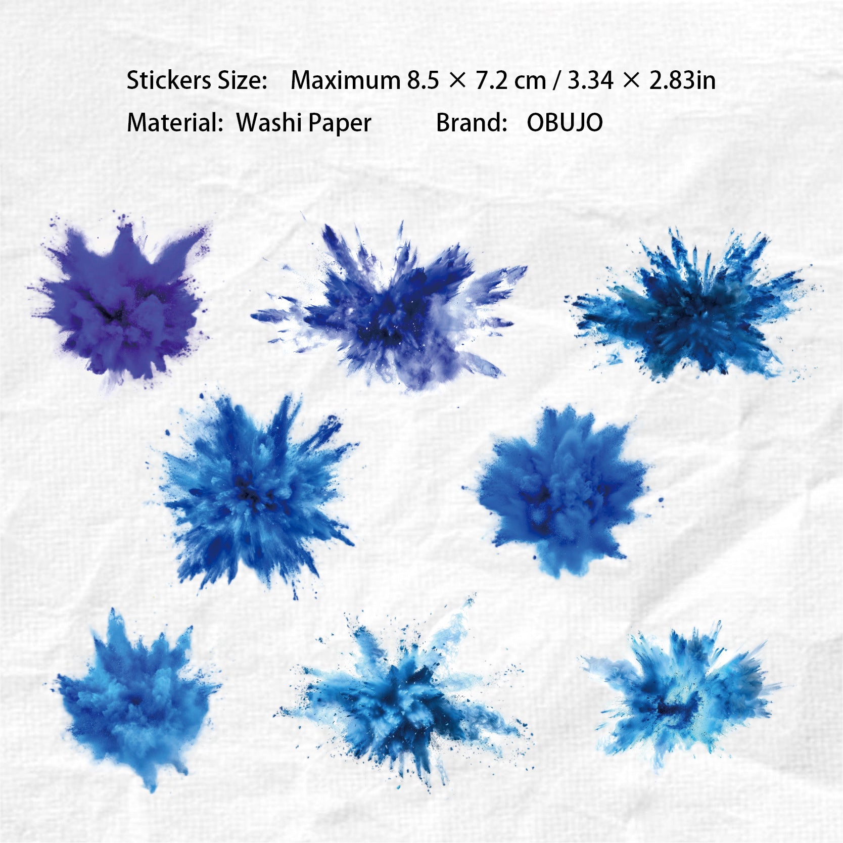 16 Pcs Watercolor Bloom Washi Stickers BZSJ