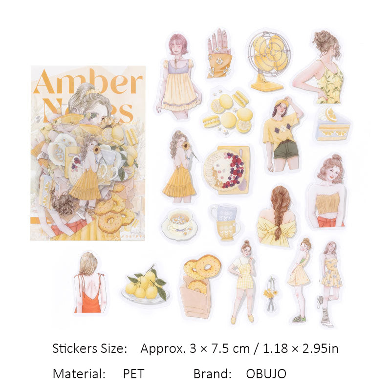 40 Pcs Cozy Girl Life PET Stickers SNMYZ