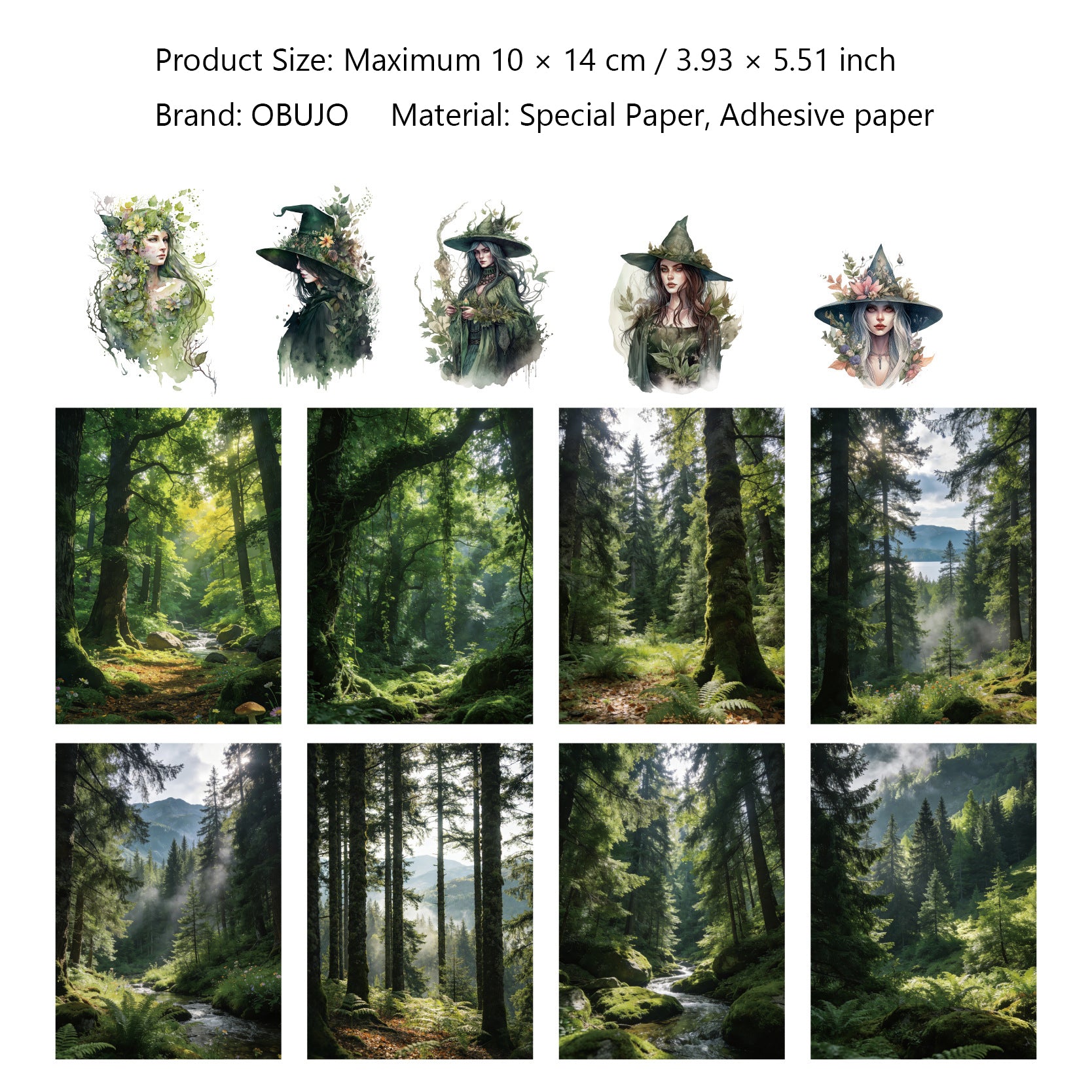 26 Pcs Fairy Forest Journal Paper and Stickers Kit JLXX