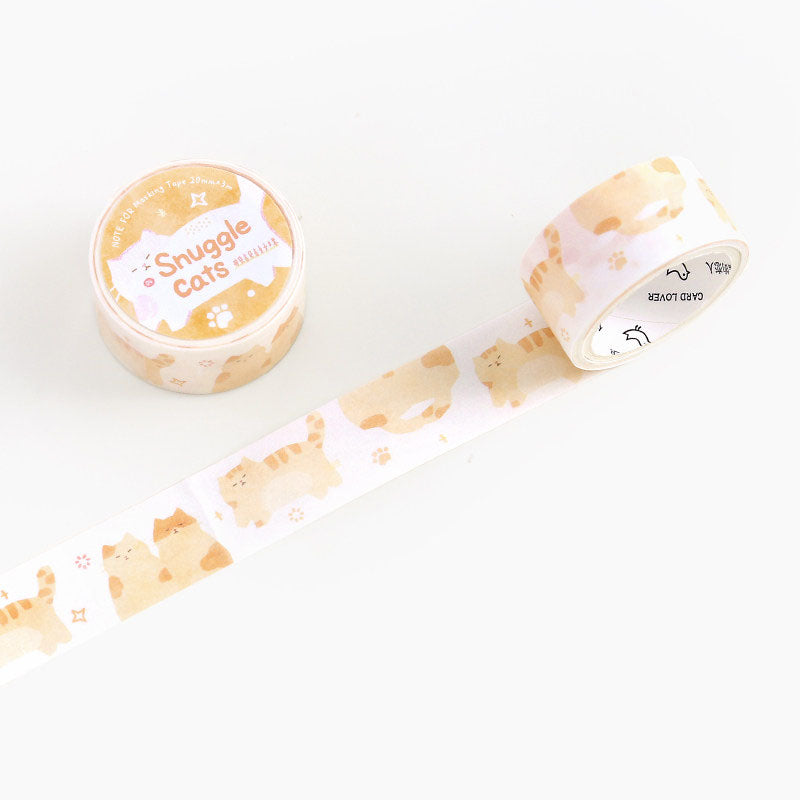 Cozy Creamy Lazy Cat Washi Tape