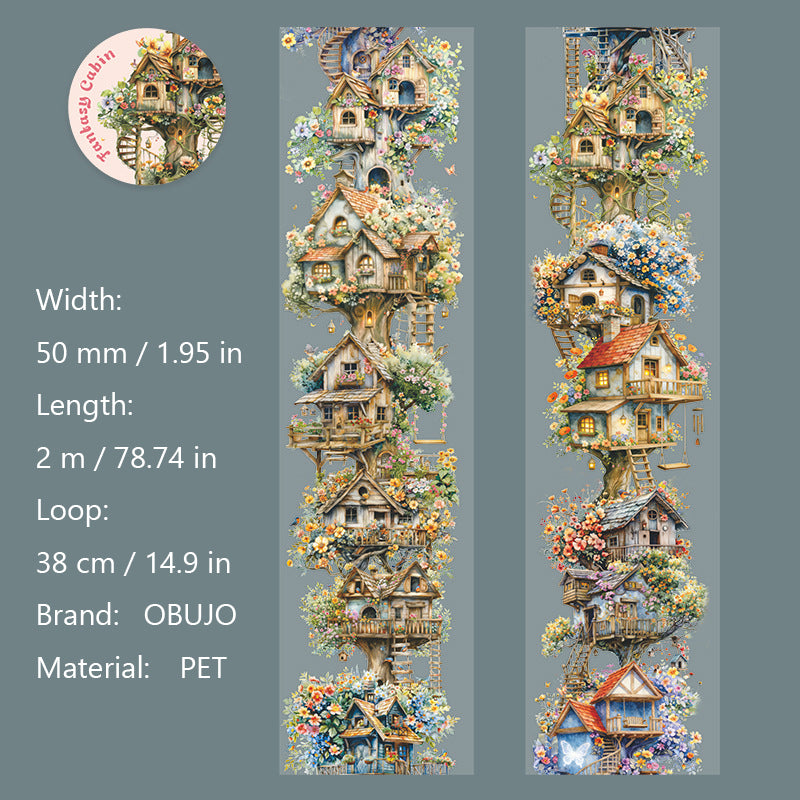 1 Roll Fairy Tree House PET Tape QHXW