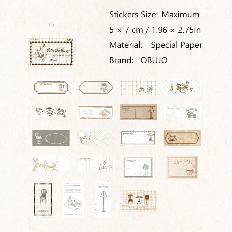 40 Pcs Cute Kawaii Planner Stickers YJXZ